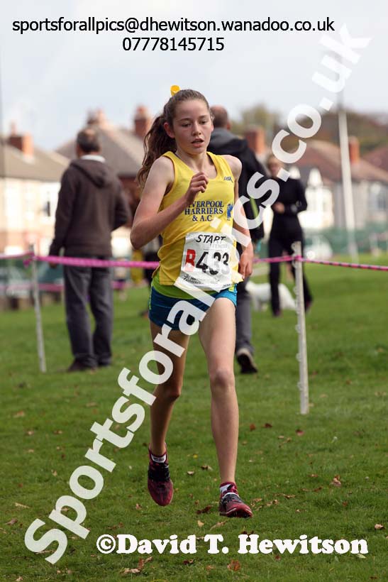 Girls under-15s Northern Cross Country Relays, Graves Park, Sheffield. Photo: David T. Hewitson/Sports for All Pics